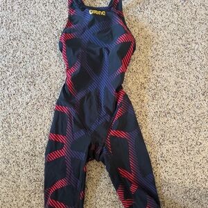 Ina Women's One Piece Swimsuit - Black and Red